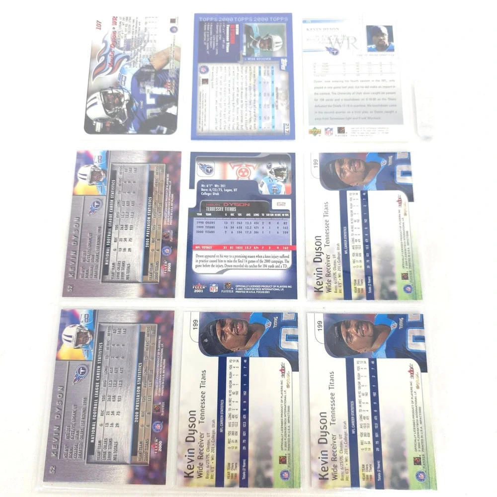 Tennessee Titans 72 Football Cards Dyson Mason Kearse Rolle Bishop 90s 00s NFL‎ - Picture 12 of 16
